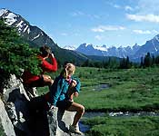 Enjoying the view of the mountains 